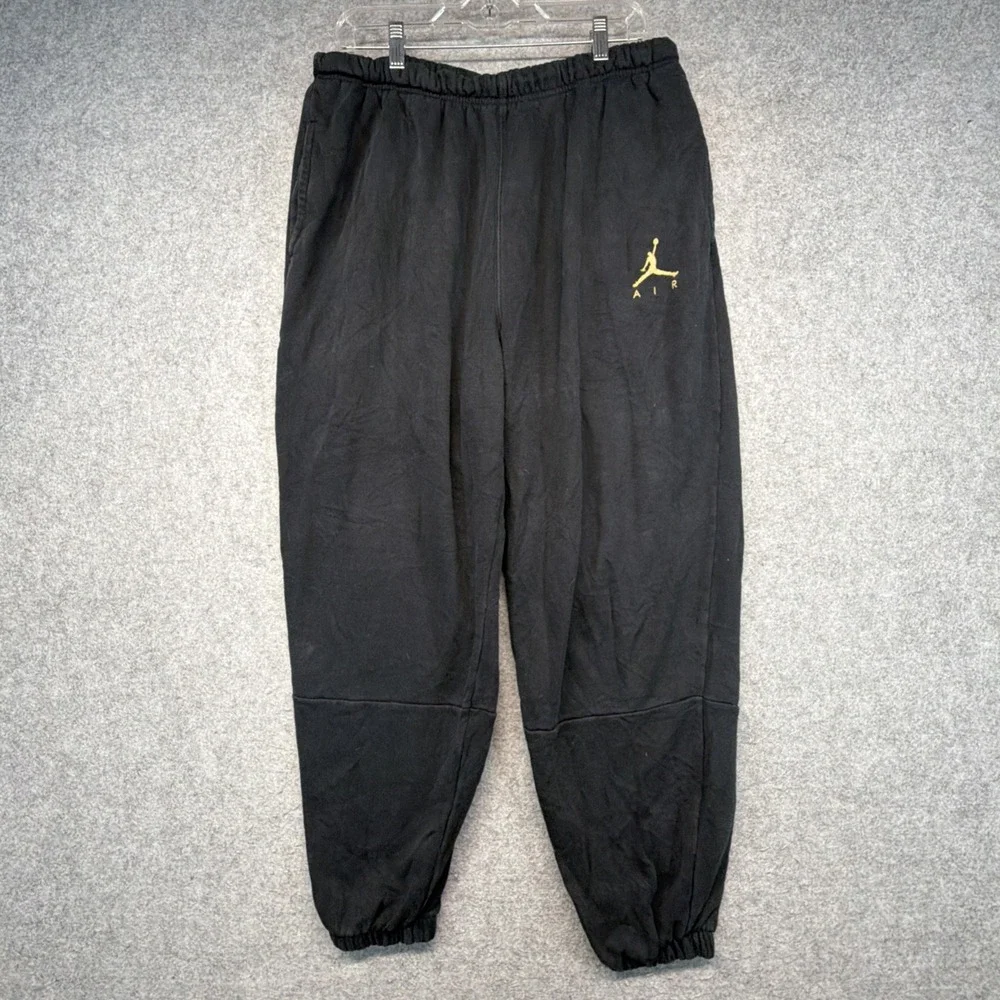 Nike Air Jordan Sweatpants Mens XL Black Loose Fit Baggy Athletic Basketball